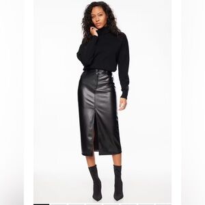 Dynamite Black Leather Pencil Skirt wore twice